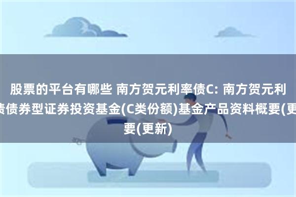 股票的平台有哪些 南方贺元利率债C: 南方贺元利率债债券型证券投资基金(C类份额)基金产品资料概要(更新)