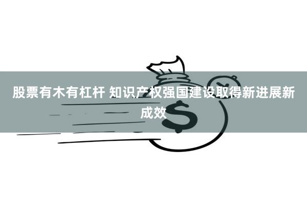 股票有木有杠杆 知识产权强国建设取得新进展新成效