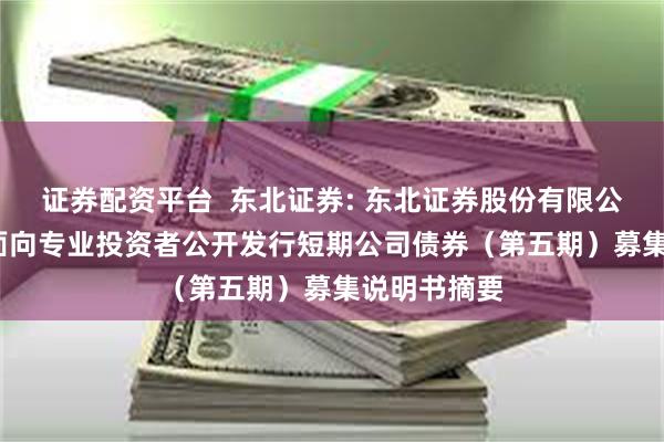 证券配资平台 东北证券: 东北证券股份有限公司2025年面向专业投资者公开发行短期公司债券(第五期)募集说明书摘要