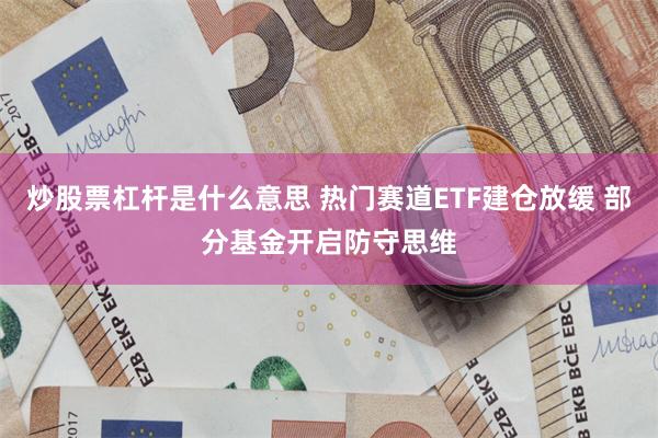 炒股票杠杆是什么意思 热门赛道ETF建仓放缓 部分基金开启防守思维