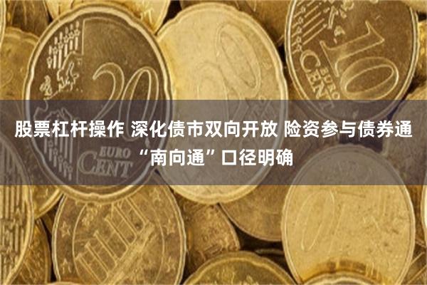 股票杠杆操作 深化债市双向开放 险资参与债券通“南向通”口径明确