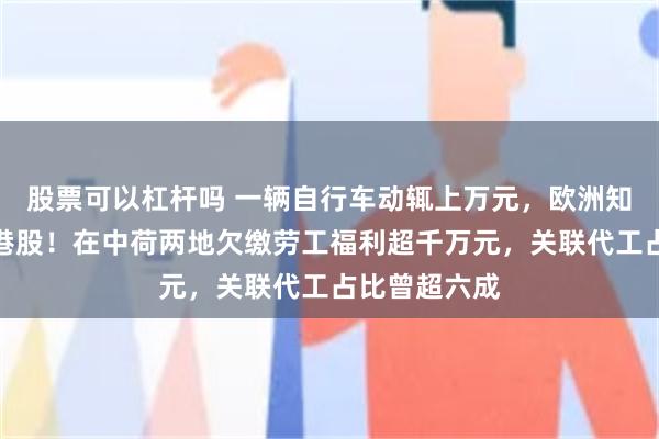 股票可以杠杆吗 一辆自行车动辄上万元，欧洲知名品牌冲刺港股！在中荷两地欠缴劳工福利超千万元，关联代工占比曾超六成