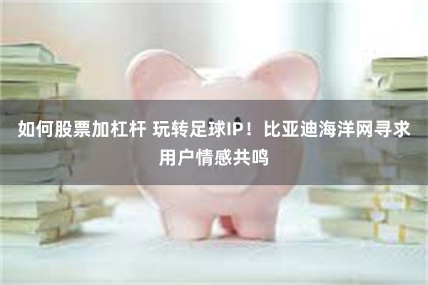 如何股票加杠杆 玩转足球IP！比亚迪海洋网寻求用户情感共鸣
