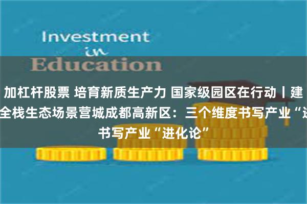 加杠杆股票 培育新质生产力 国家级园区在行动丨建圈强链　全栈生态　场景营城　成都高新区：三个维度书写产业“进化论”