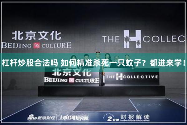 杠杆炒股合法吗 如何精准杀死一只蚊子？都进来学！