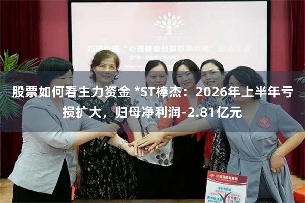 股票如何看主力资金 *ST棒杰：2026年上半年亏损扩大，归母净利润-2.81亿元