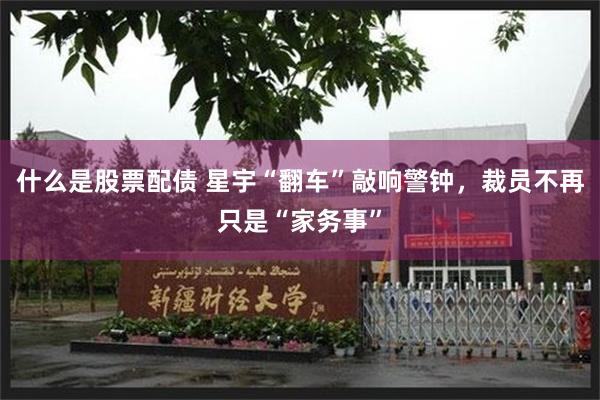 什么是股票配债 星宇“翻车”敲响警钟，裁员不再只是“家务事”