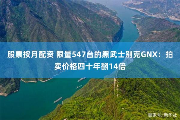 股票按月配资 限量547台的黑武士别克GNX：拍卖价格四十年翻14倍